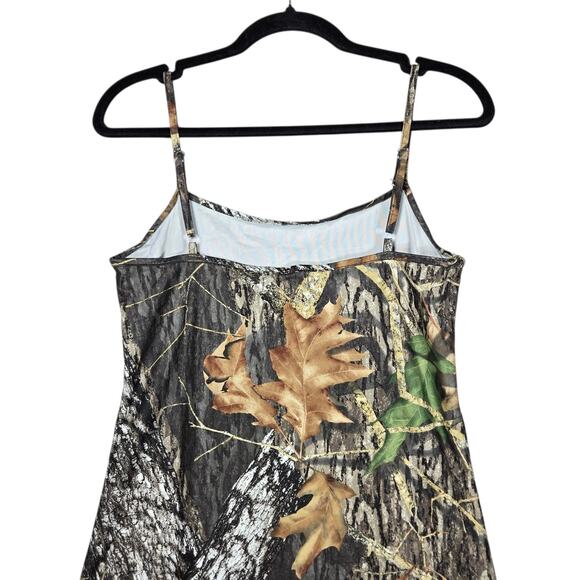 Hatchie Bottom Mossy Oak Camouflage Chemise Womens Small Full Slip Camo Y2K Gorp - Picture 6 of 9